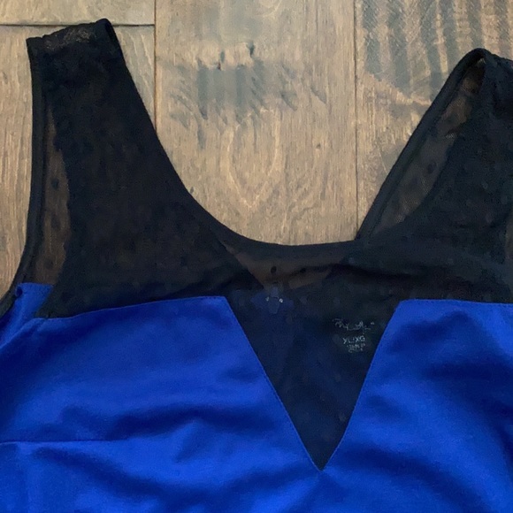 Rhapsody blue dress with mesh cut outs - Picture 3 of 7